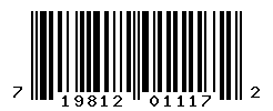 UPC barcode number 719812011172