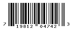 UPC barcode number 719812047423 lookup