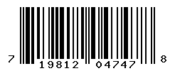 UPC barcode number 719812047478 lookup