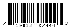 UPC barcode number 719812074443