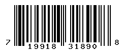 UPC barcode number 719918318908