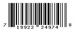 UPC barcode number 719922249748