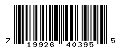 UPC barcode number 719926403955