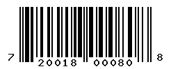 UPC barcode number 720018000808