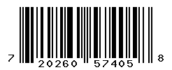 UPC barcode number 720260574058