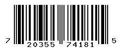 UPC barcode number 720355741815