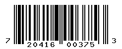 UPC barcode number 720416003753