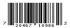 UPC barcode number 720467109862