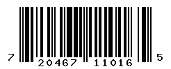 UPC barcode number 720467110165