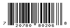 UPC barcode number 720780802068