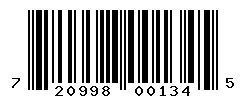 upc 720998001345 barcode image