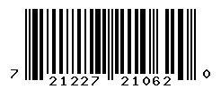 UPC barcode number 721227210620