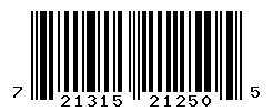 UPC barcode number 721315212505