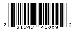 UPC barcode number 721343450092