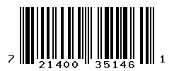 UPC barcode number 721400351461