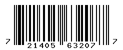 UPC barcode number 721405632077
