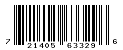 UPC barcode number 721405633296