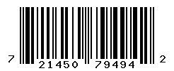 UPC barcode number 721450794942