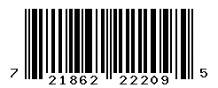 UPC barcode 721862222095