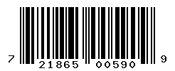 UPC barcode number 721865005909