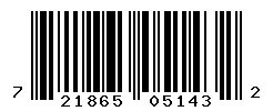 UPC 721865051432 barcode image