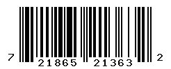 UPC barcode number 721865213632