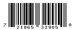 UPC barcode number 721865329050