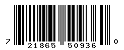 UPC barcode number 721865509360