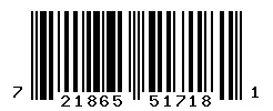 UPC barcode 721865517181