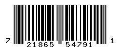 UPC barcode 721865547911