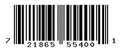 UPC barcode 721865554001