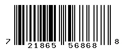 UPC barcode 721865568688