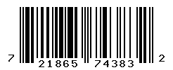 UPC barcode number 721865743832