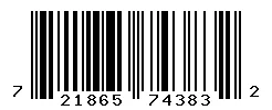 UPC barcode 721865743832