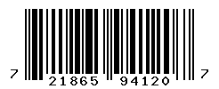 upc 721865941207 barcode image