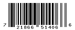 UPC barcode number 721866514066