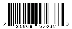 UPC barcode 721866570383