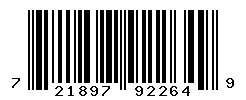 UPC barcode 721897922649