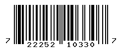 UPC barcode number 722252103307