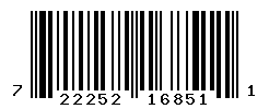 UPC barcode number 722252168511