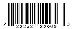 UPC barcode number 722252200693
