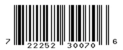 UPC barcode 722252300706