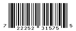 UPC barcode 722252315755