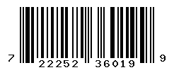 UPC barcode number 722252360199