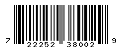 UPC barcode number 722252380029