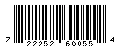 UPC barcode 722252600554