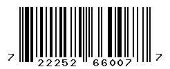 UPC barcode number 722252660077
