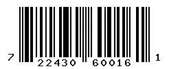 UPC barcode 722430600161