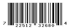 UPC barcode number 722512326804