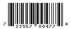 UPC barcode number 722557004774